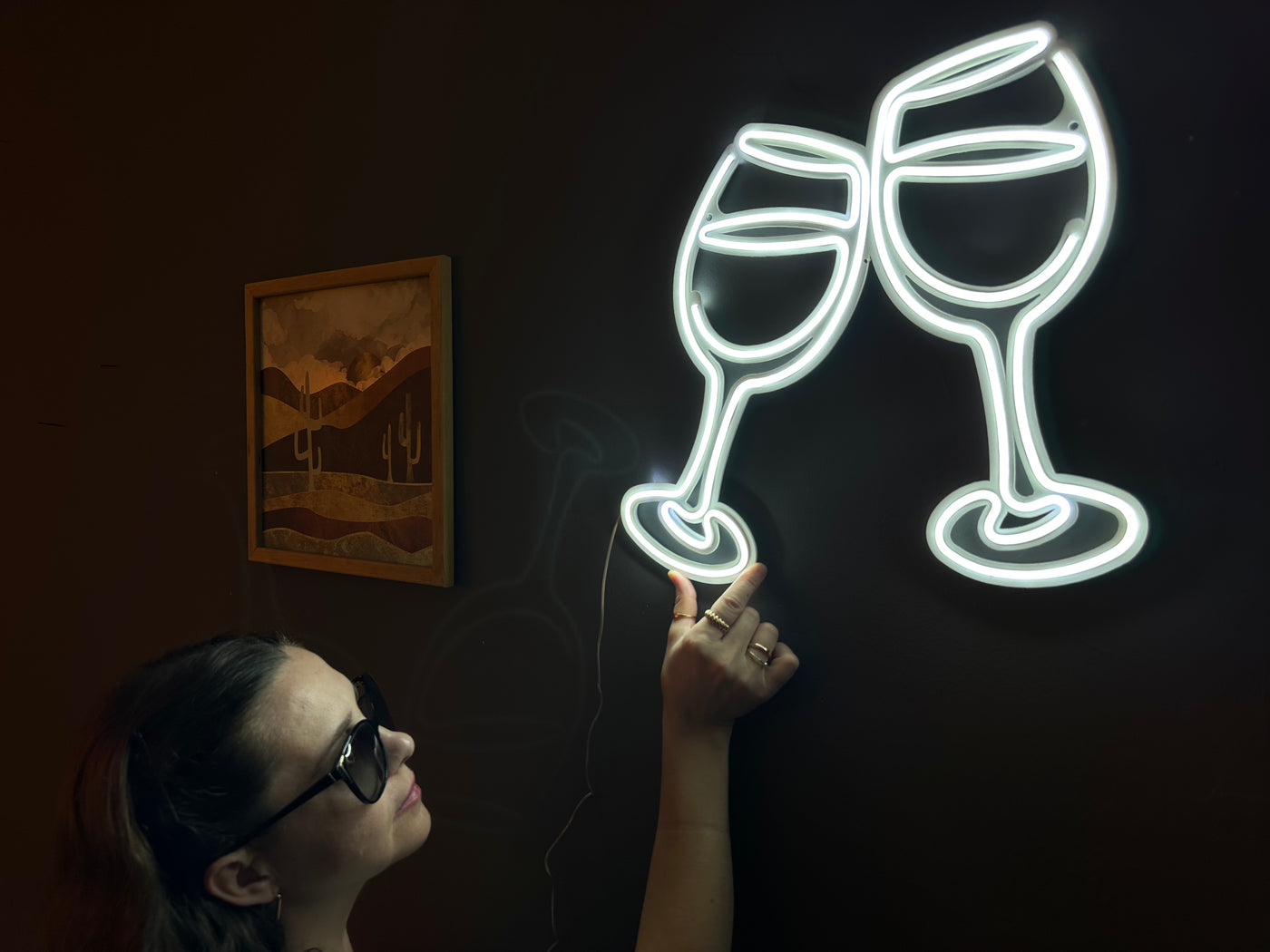 Cheers Neon Metal Sign