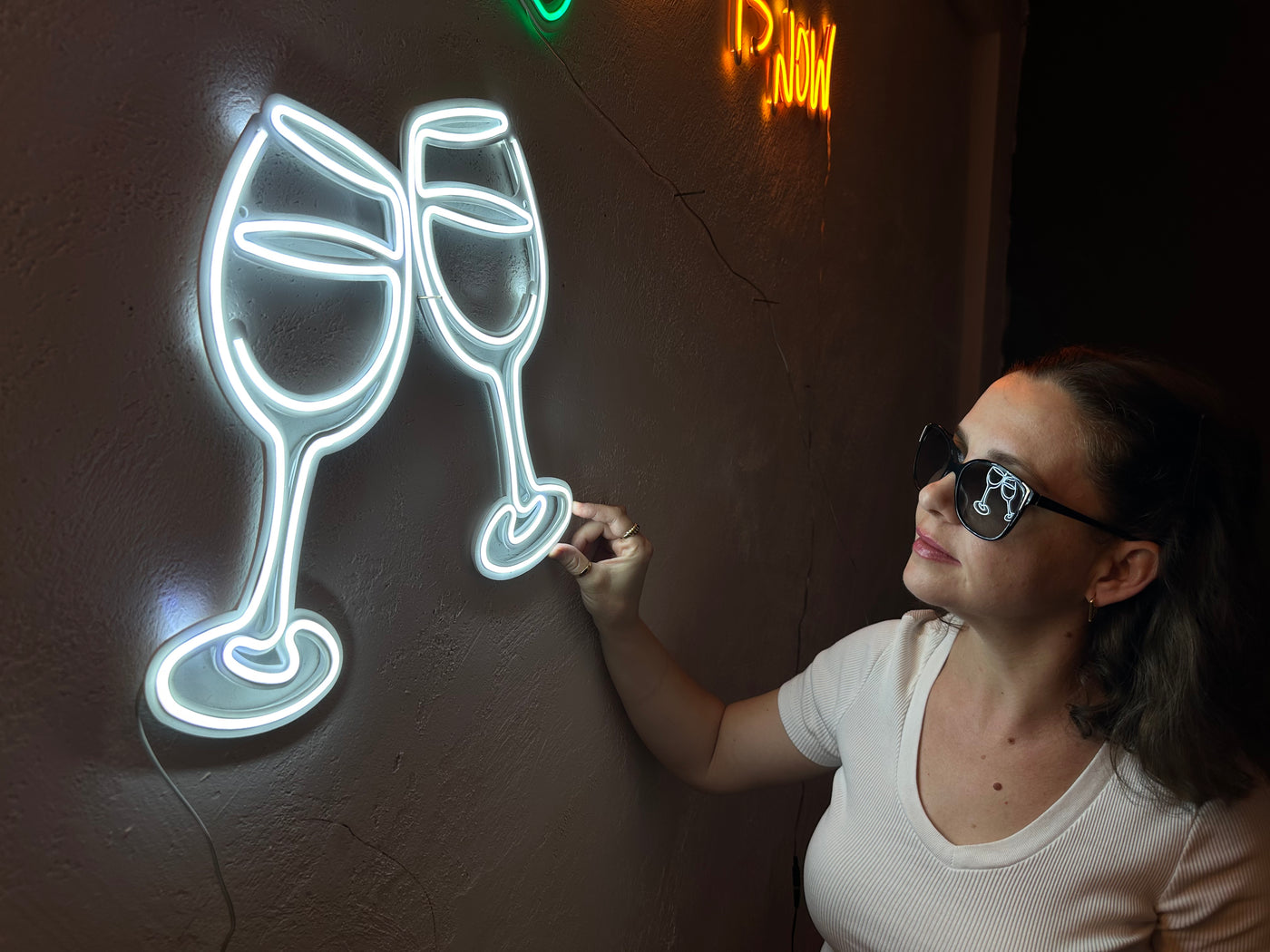 Cheers Neon Metal Sign