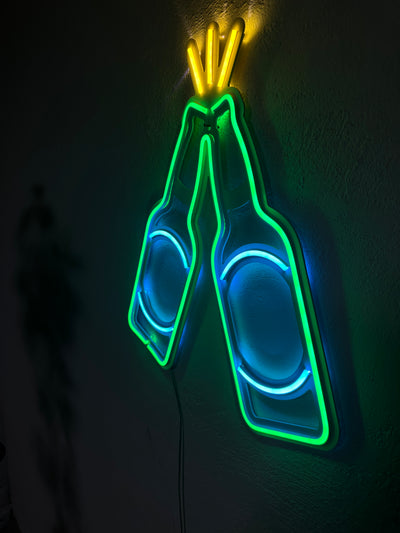 Cerveja Neon Metal Sign