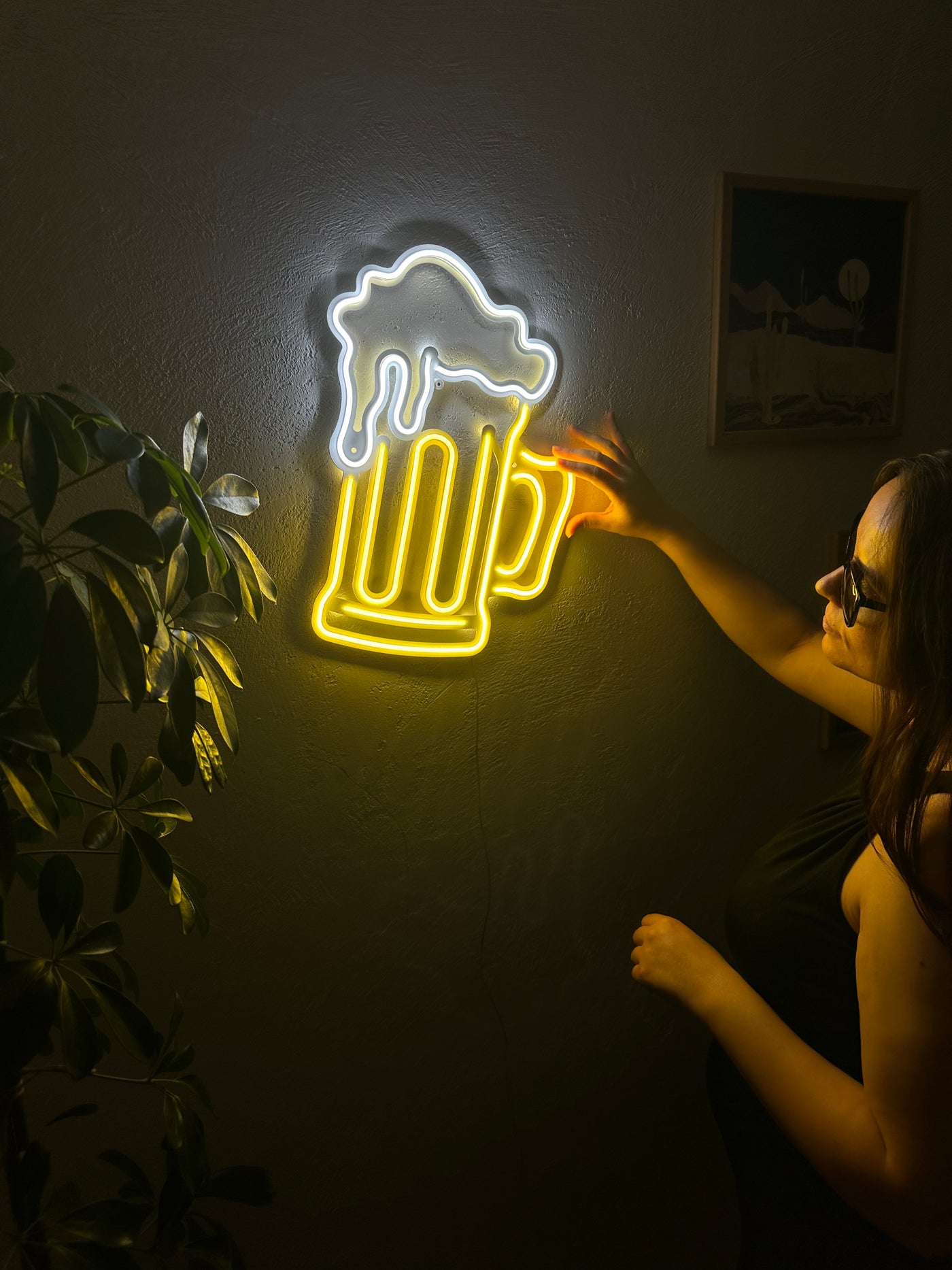 Beer Neon Metal Sign