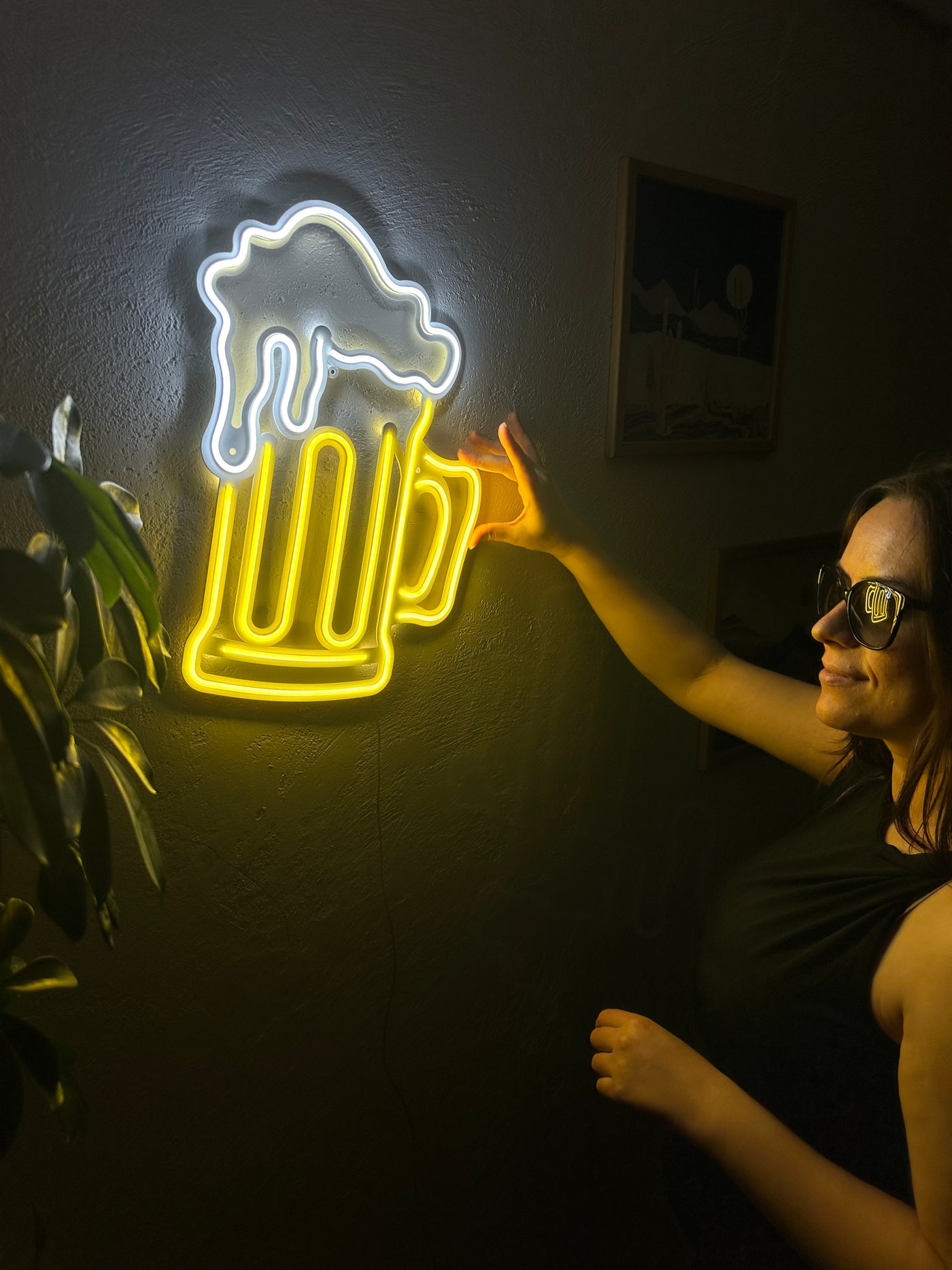 Beer Neon Metal Sign