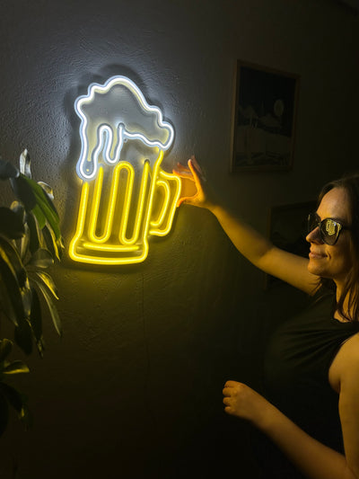 Beer Neon Metal Sign