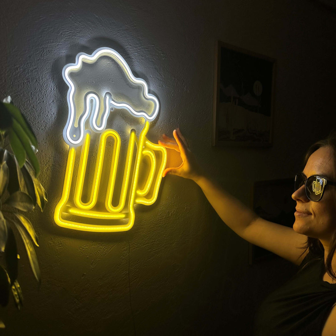 Beer Neon Metal Sign - Neon Signs available at Dekadron for $99.00