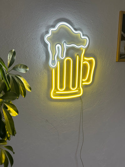 Beer Neon Metal Sign