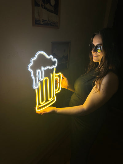 Beer Neon Metal Sign