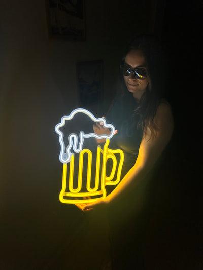 Beer Neon Metal Sign