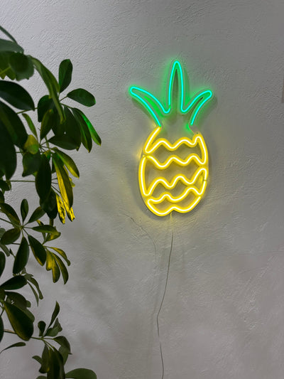 Pineapple Neon Metal Sign