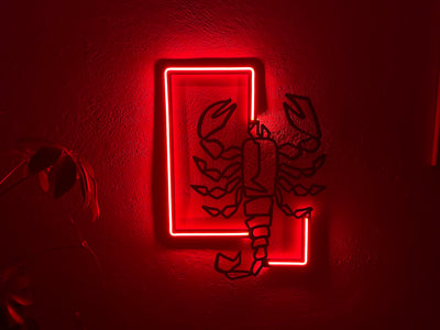 Scorpion Neon Metal Sign