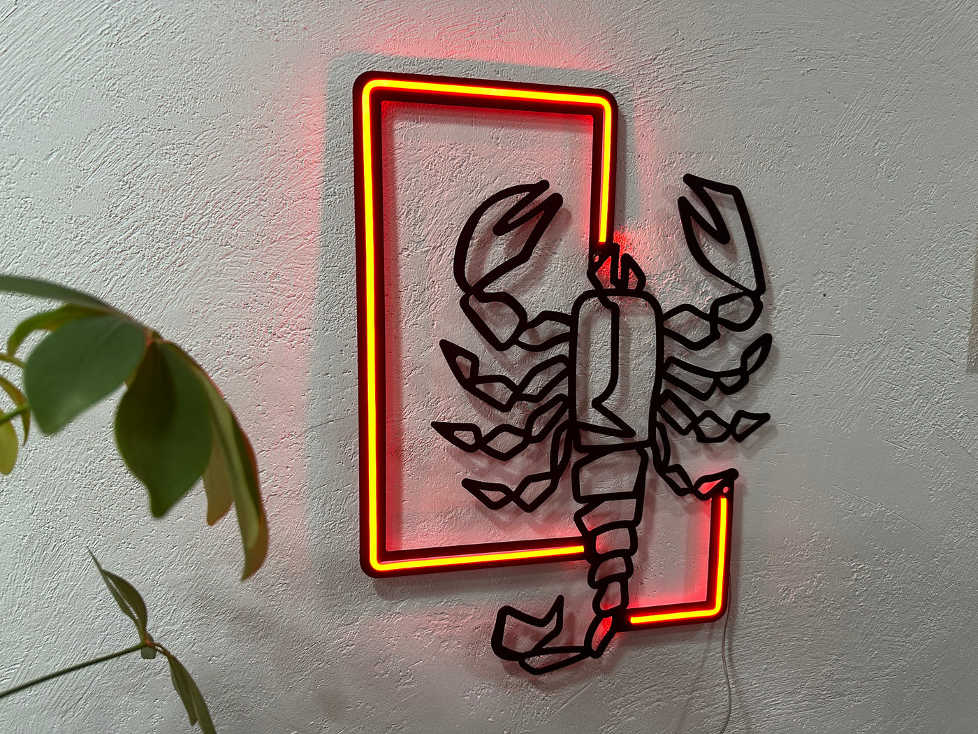 Scorpion Neon Metal Sign