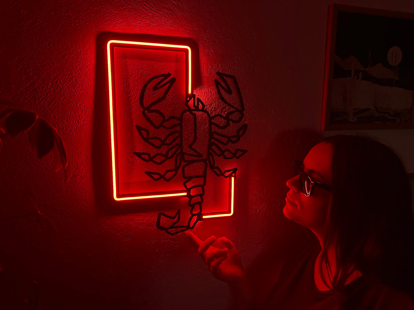 Scorpion Neon Metal Sign