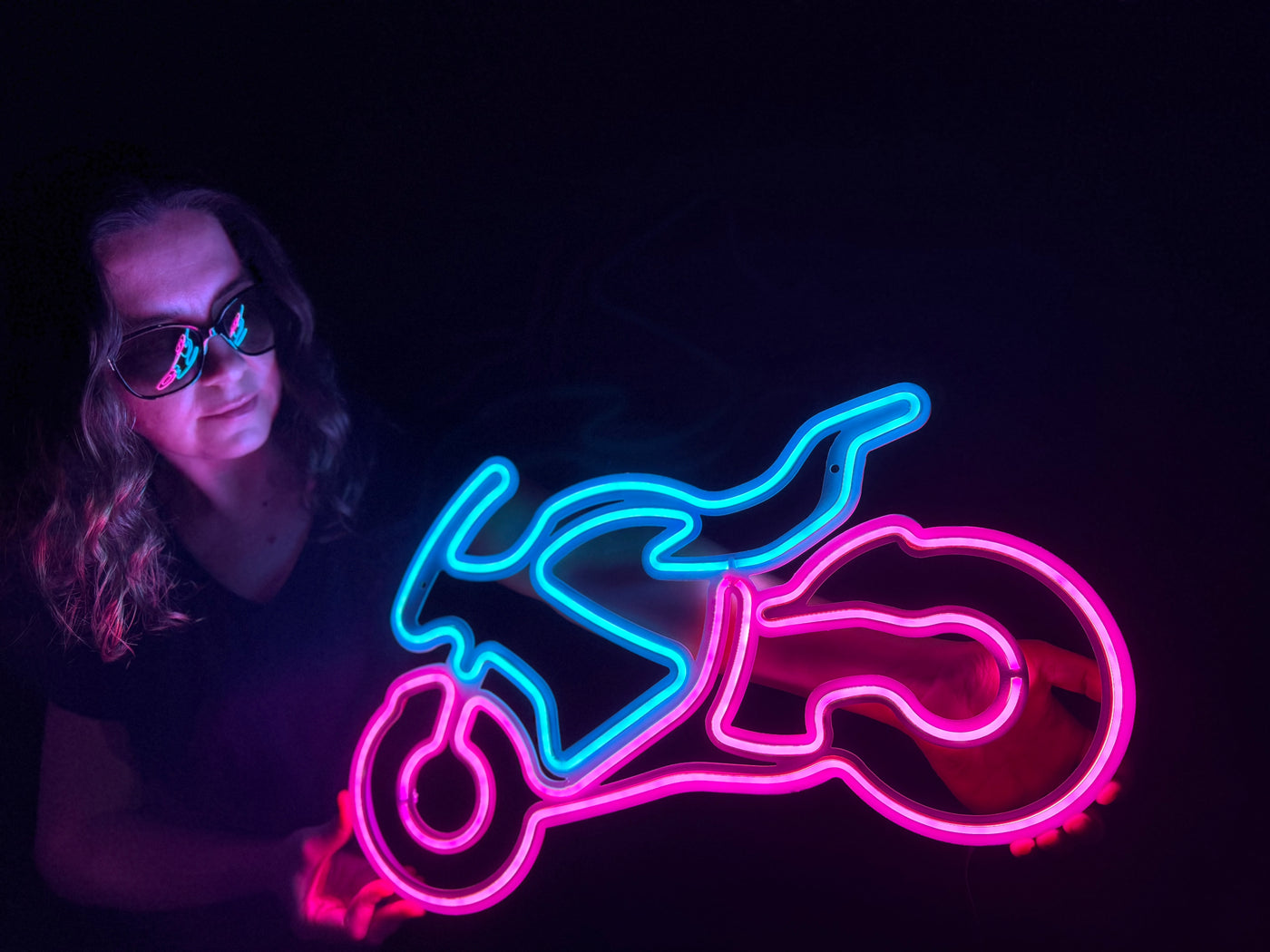 Motorcycle Neon Metal Sign