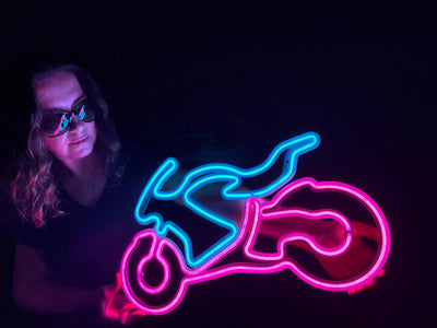 Motorcycle Neon Metal Sign