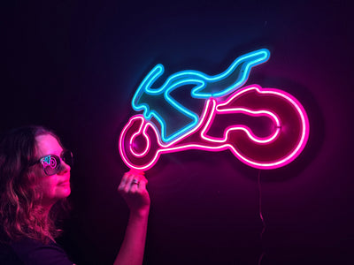 Motorcycle Neon Metal Sign