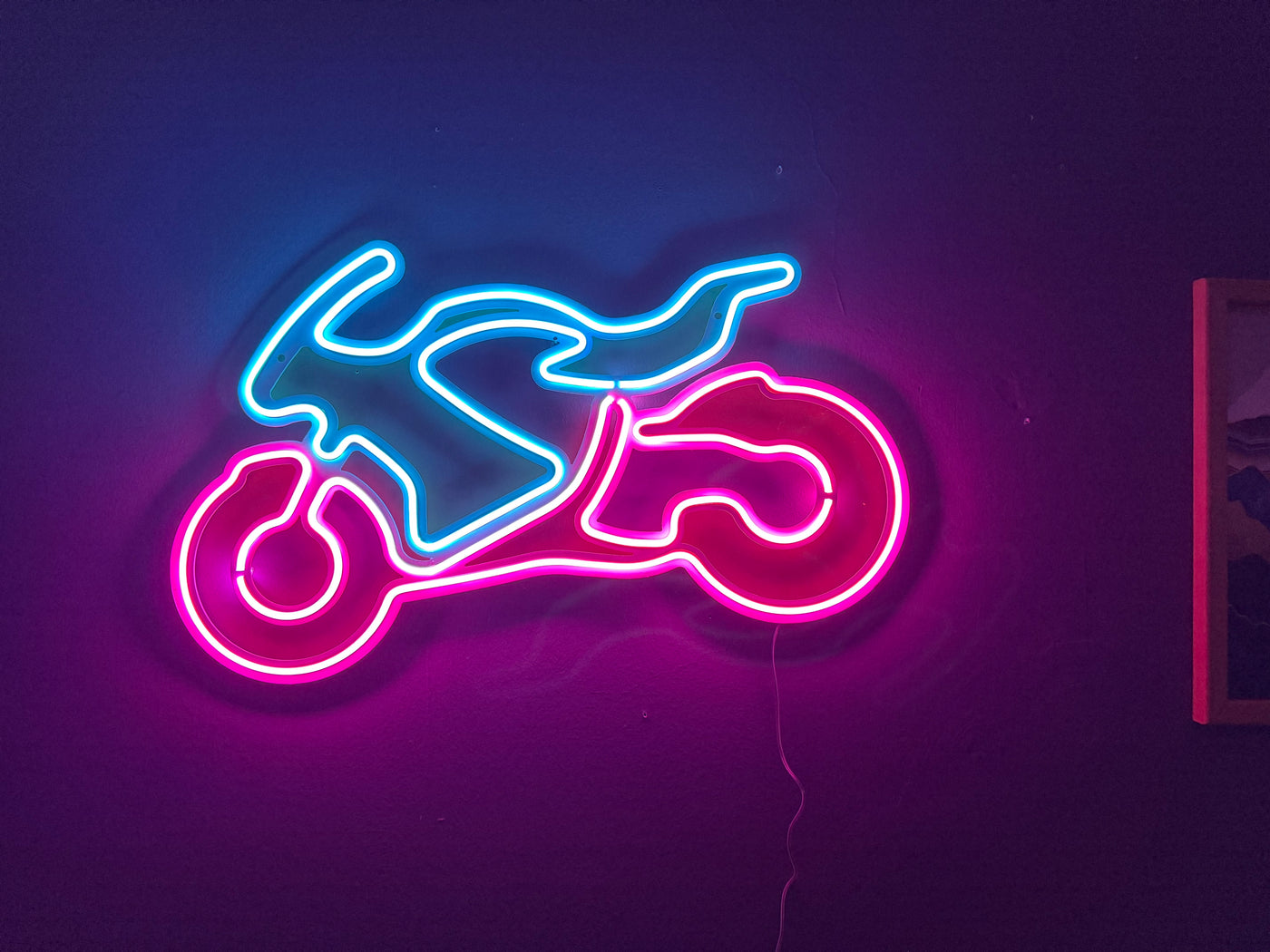 Motorcycle Neon Metal Sign