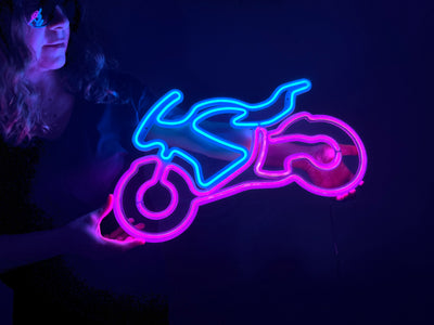 Motorcycle Neon Metal Sign