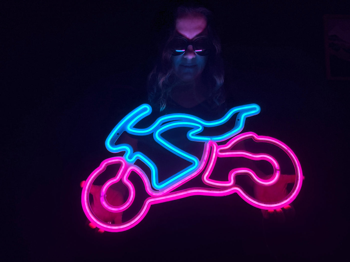 Motorcycle Neon Metal Sign