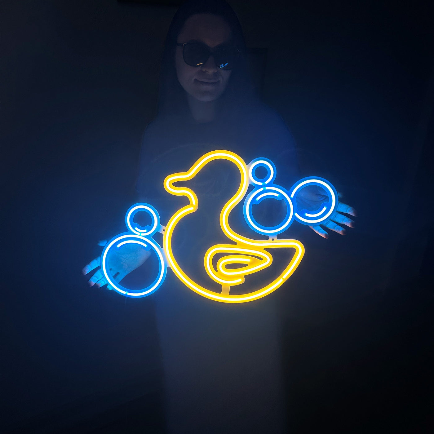 Rubber Duck Neon Metal Sign