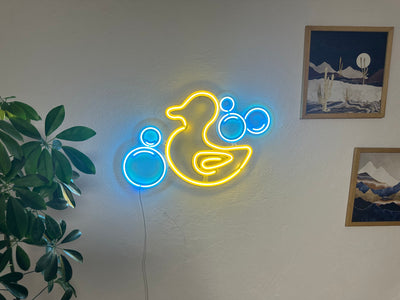 Rubber Duck Neon Metal Sign