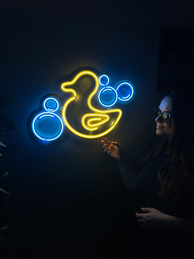 Rubber Duck Neon Metal Sign