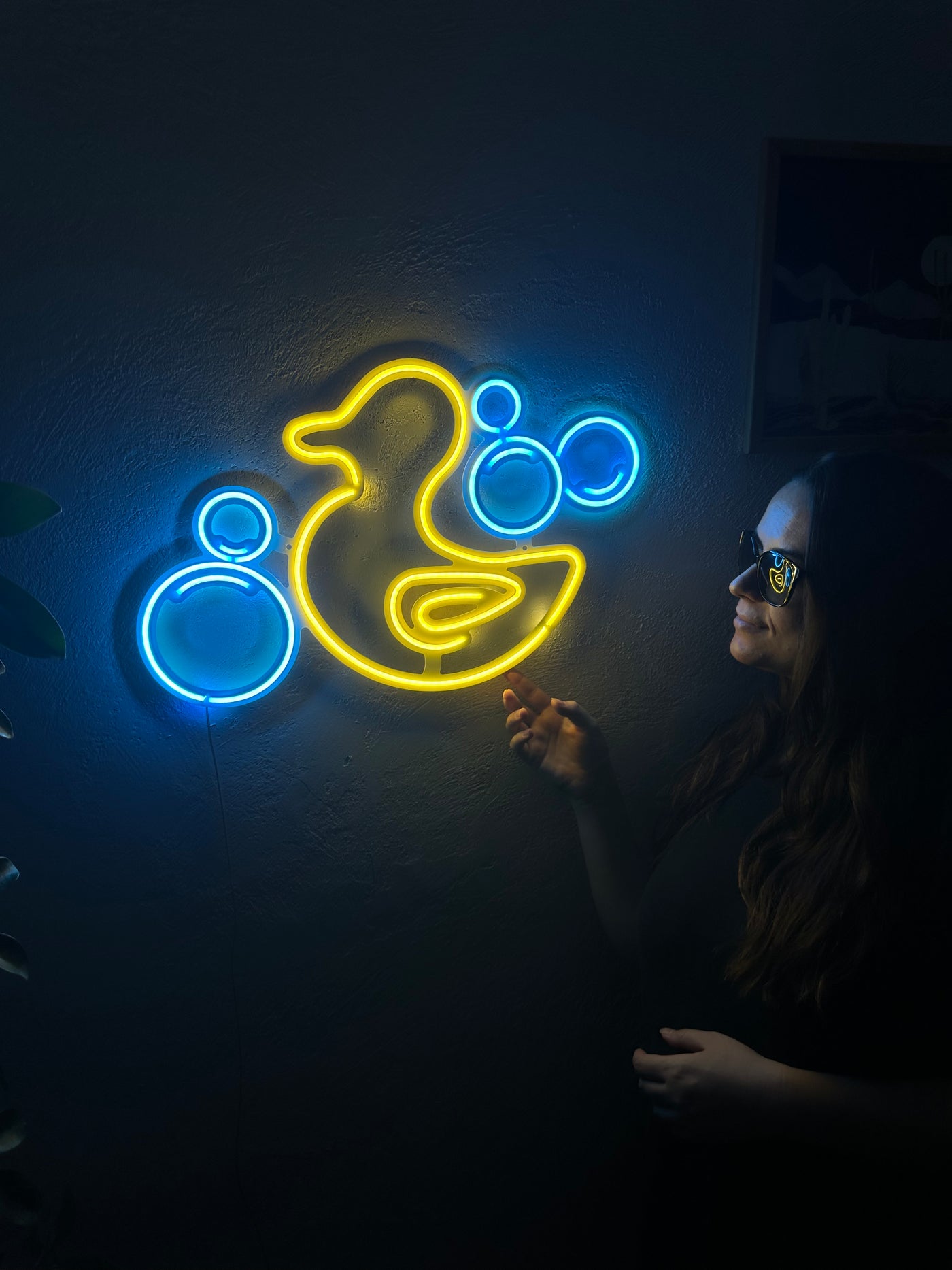 Rubber Duck Neon Metal Sign