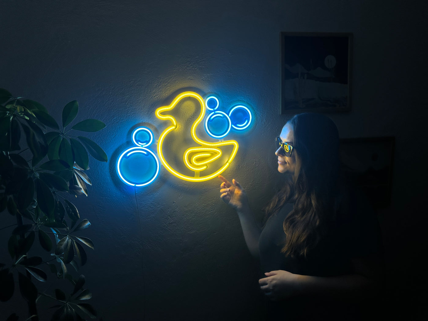 Rubber Duck Neon Metal Sign