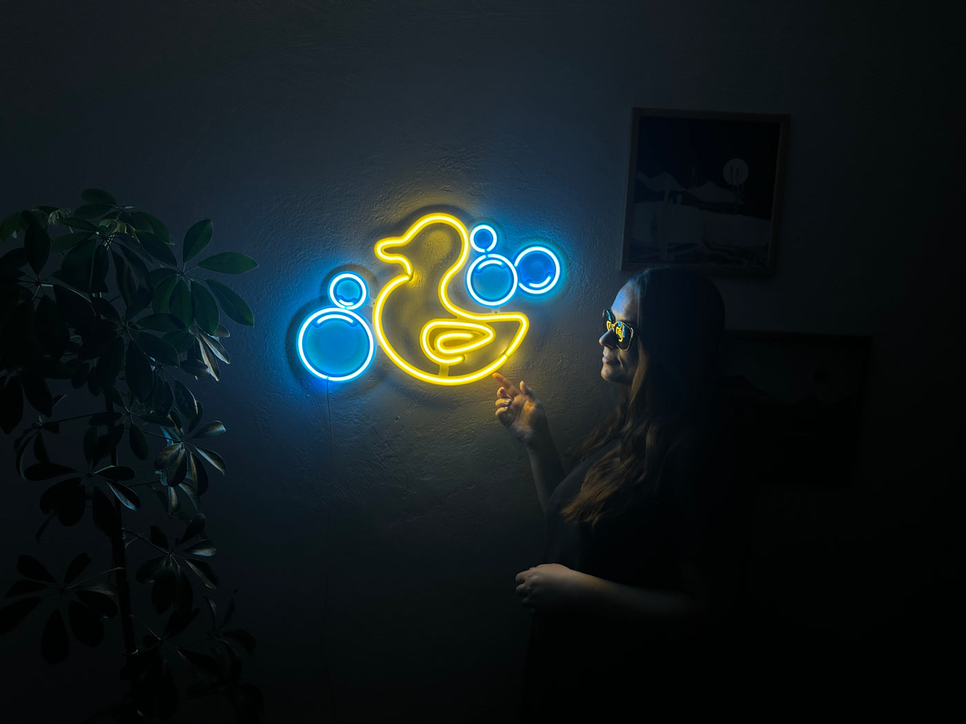 Rubber Duck Neon Metal Sign