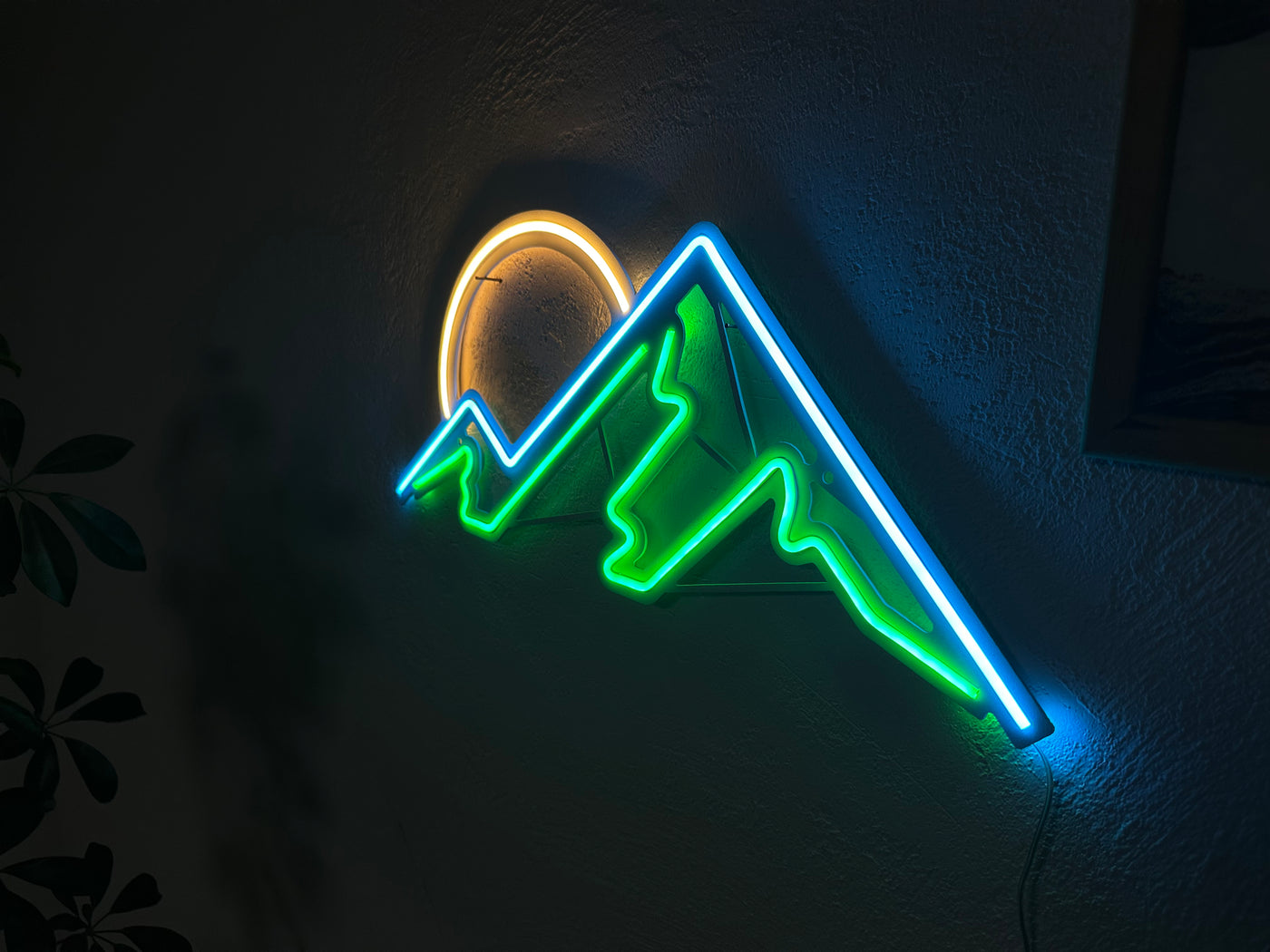 Mountain Neon Metal Sign