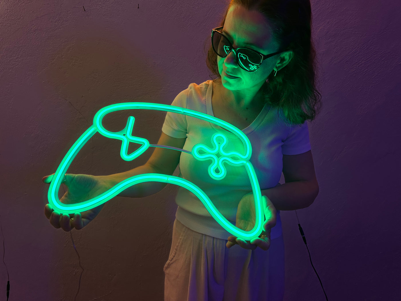 Game Console Neon Metal Sign