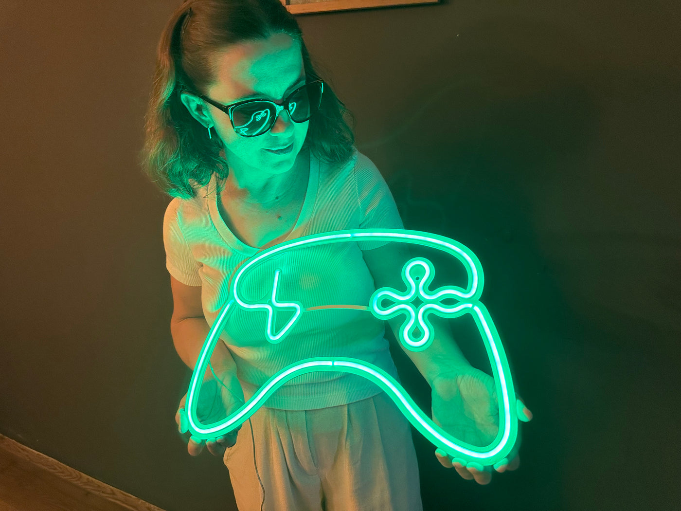 Game Console Neon Metal Sign