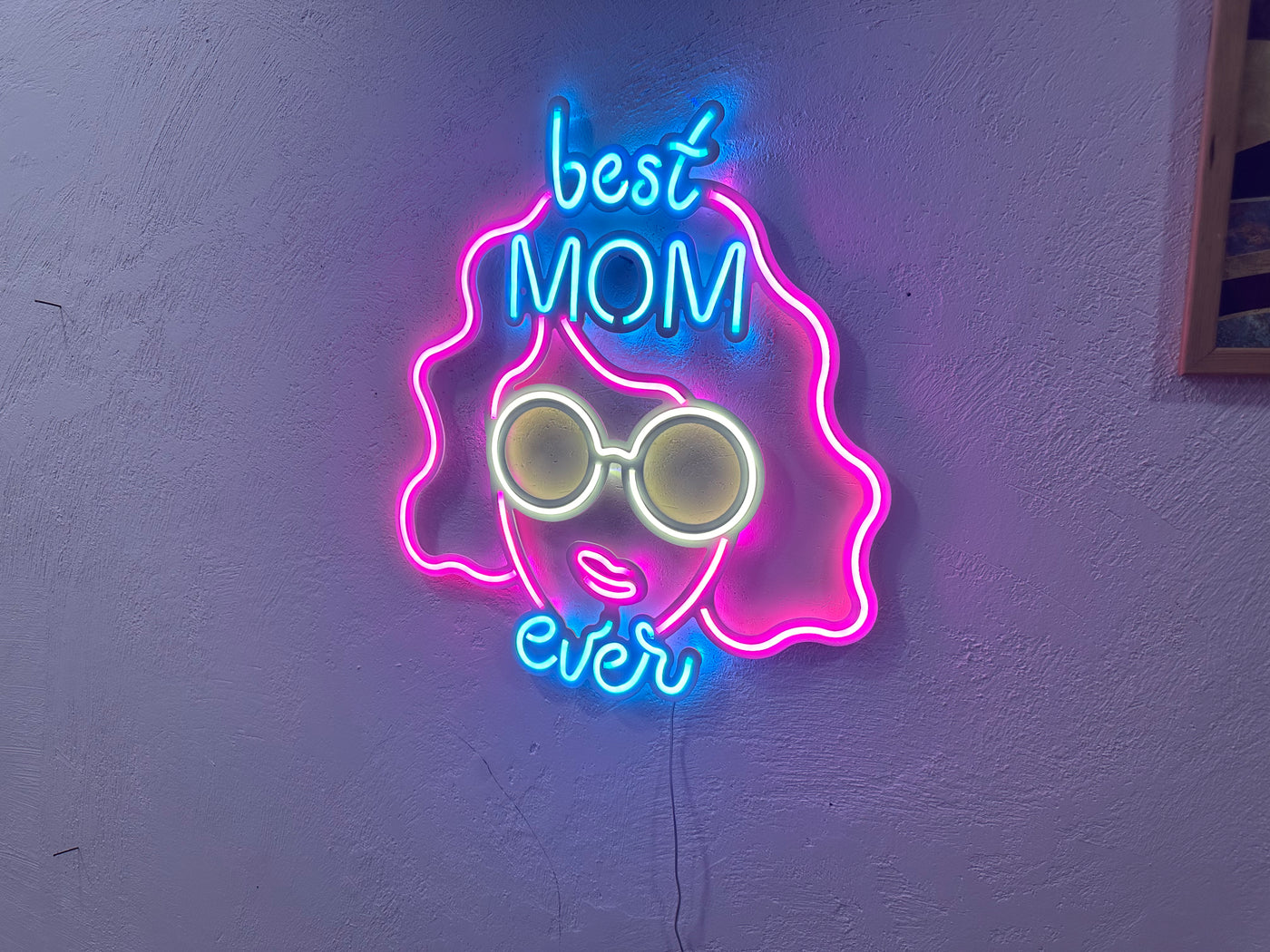 Best Mom Ever Neon Metal Sign