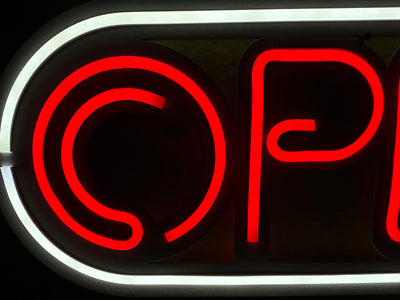 Open Door Neon Metal Sign