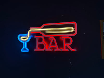 Bar Neon Metal Sign