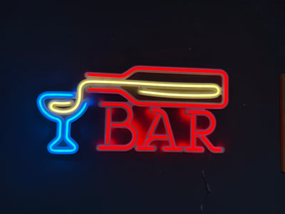 Bar Neon Metal Sign