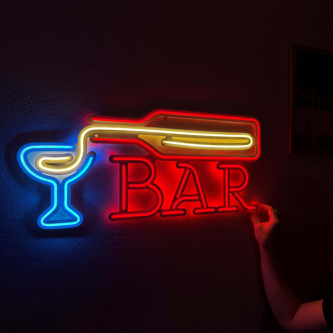 Bar Neon Metal Sign - Neon Signs available at Dekadron for $99.00