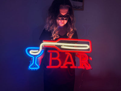 Bar Neon Metal Sign