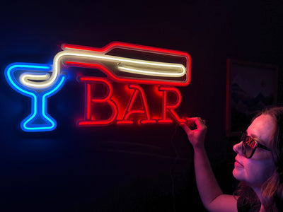 Bar Neon Metal Sign