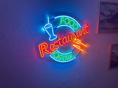 Restaurant Neon Metal Sign