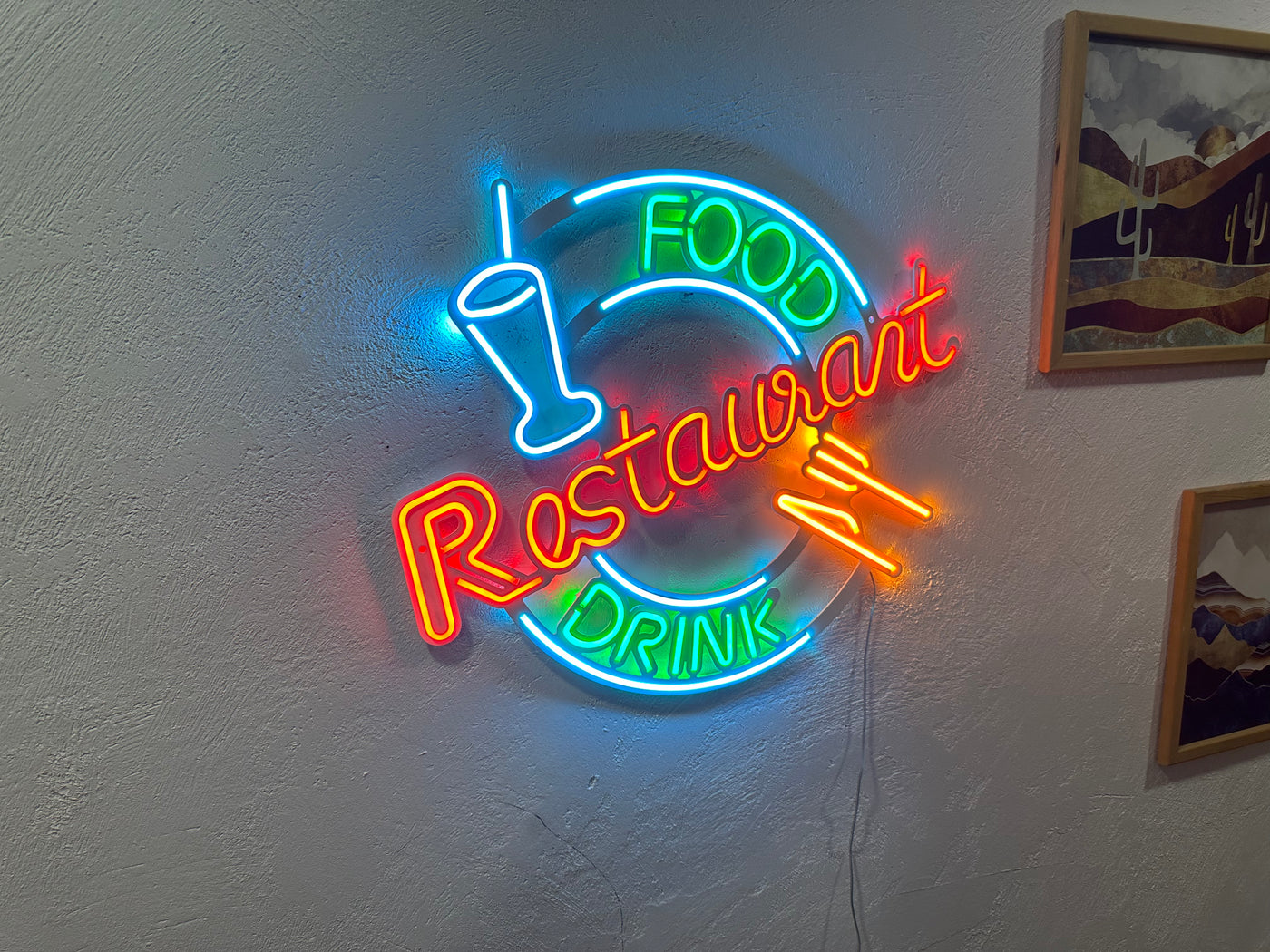 Restaurant Neon Metal Sign