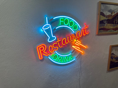 Restaurant Neon Metal Sign