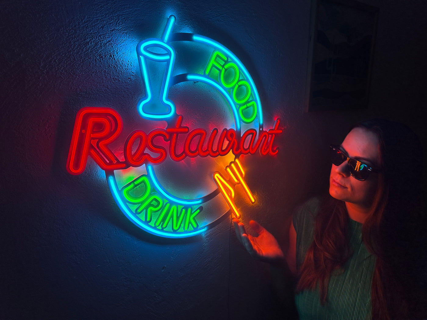 Restaurant Neon Metal Sign