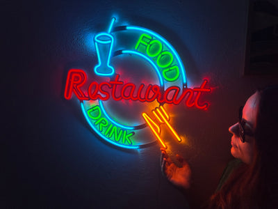 Restaurant Neon Metal Sign