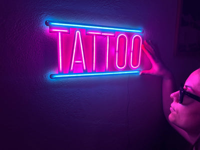 Tattoo Neon Metal Sign