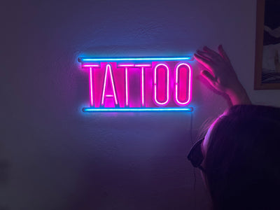 Tattoo Neon Metal Sign