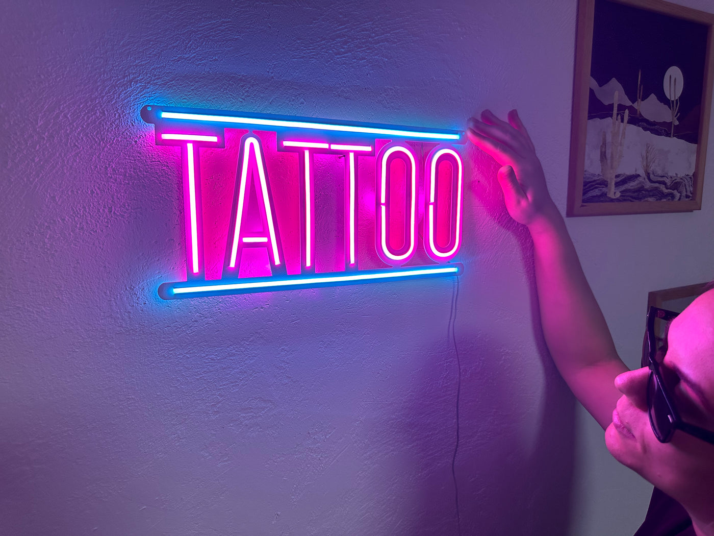 Tattoo Neon Metal Sign