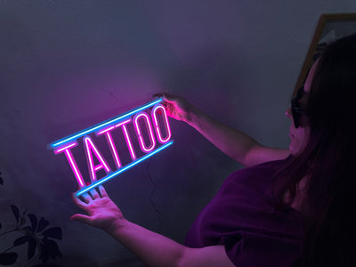 Tattoo Neon Metal Sign