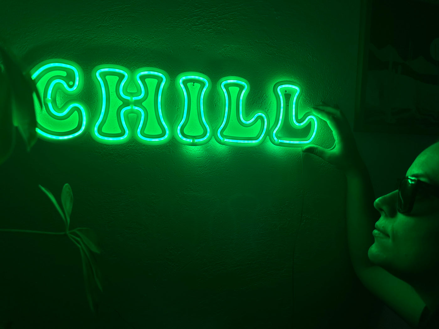 Chill Neon Metal Sign