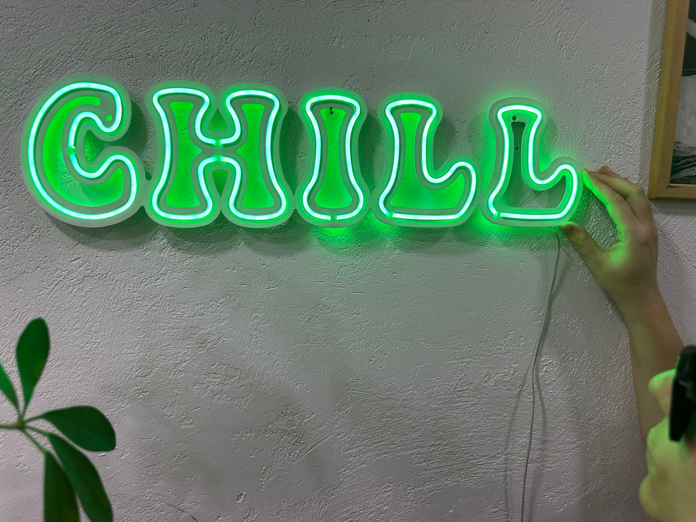 Chill Neon Metal Sign