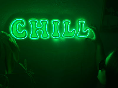 Chill Neon Metal Sign