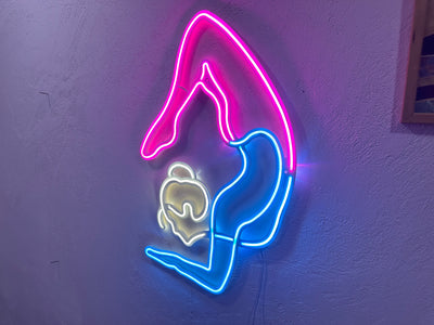 Yoga Neon Metal Sign