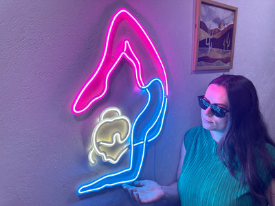 Yoga Neon Metal Sign